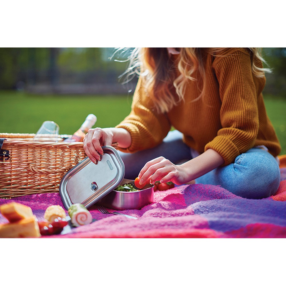 Lunchbox ze stali nierdzewnej 3w1 Black+Blum z logo firmy - Pojemniki na żywność z nadrukiem logo | VEBI - zdjęcie 8
