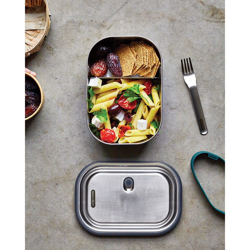 Lunchbox ze stali nierdzewnej 3w1 Black+Blum z logo firmy - Pojemniki na żywność z nadrukiem logo | VEBI - zdjęcie 10