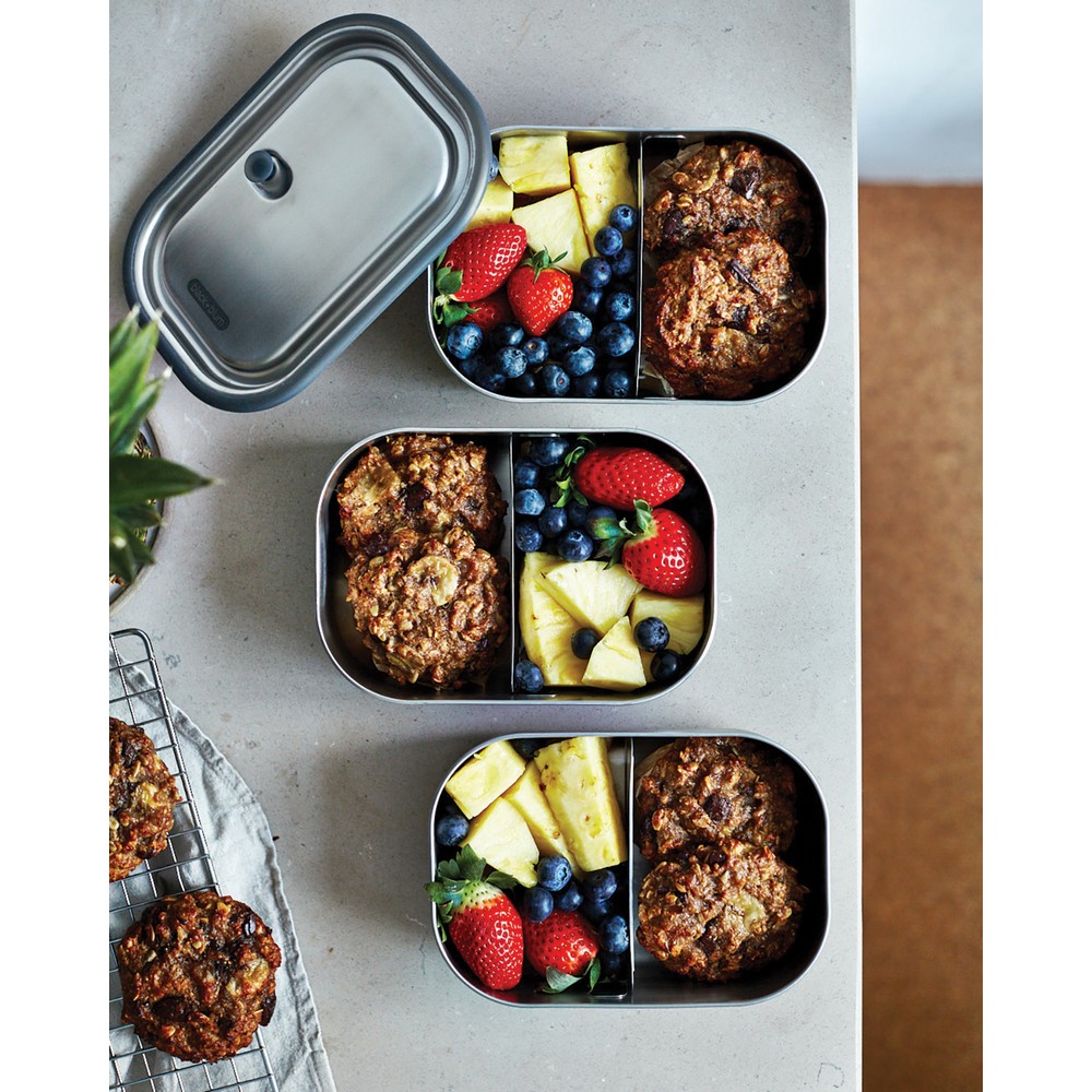 Lunchbox ze stali nierdzewnej 3w1 Black+Blum z logo firmy - Pojemniki na żywność z nadrukiem logo | VEBI - zdjęcie 14