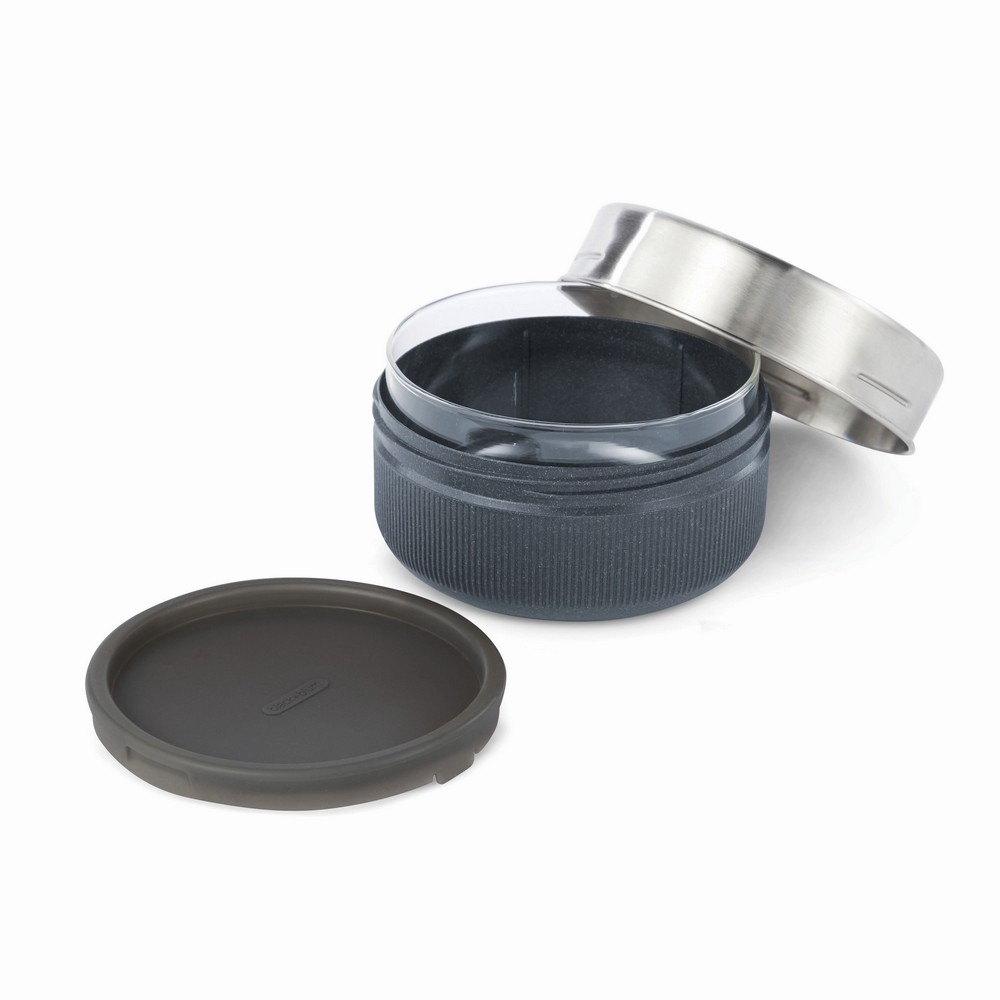 Szklany lunchbox 750ml z ekologiczną podstawą - Pojemniki na żywność z nadrukiem logo | VEBI - zdjęcie 2