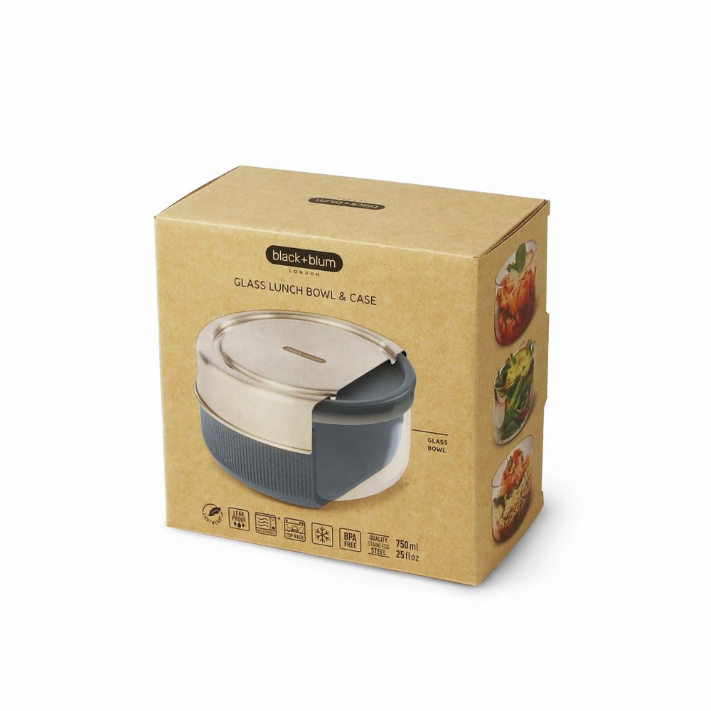 Szklany lunchbox 750ml z ekologiczną podstawą - Pojemniki na żywność z nadrukiem logo | VEBI - zdjęcie 17