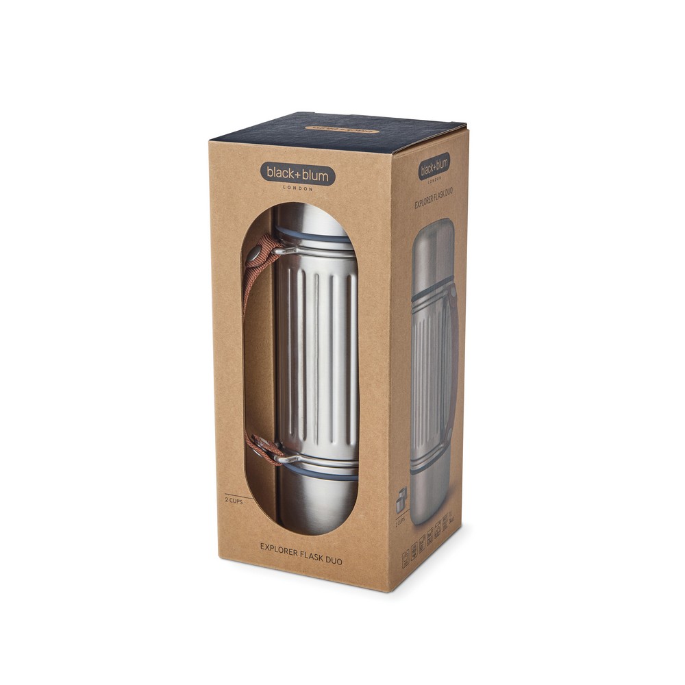 Termos ze stalowymi kubkami Black+Blum Duo 1000ml - Kubki i butelki termiczne z nadrukiem logo | VEBI - zdjęcie 19