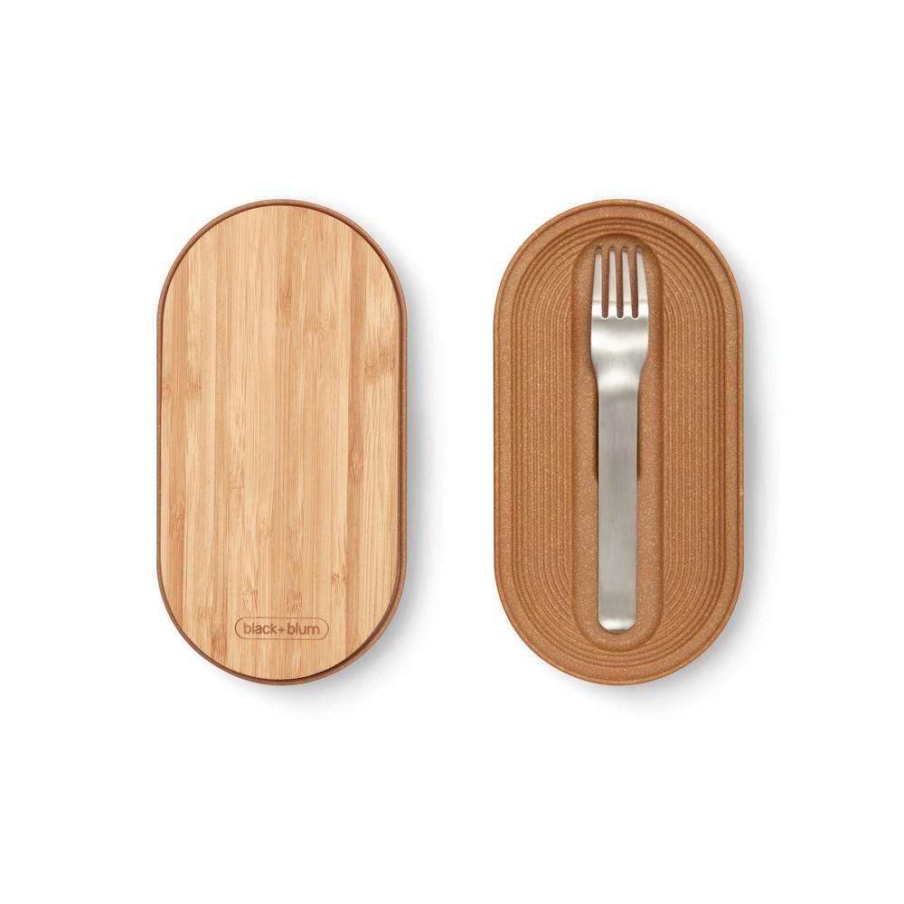 Pudełko śniadaniowe Double Bento z bambusową pokrywą - zdjęcie 2