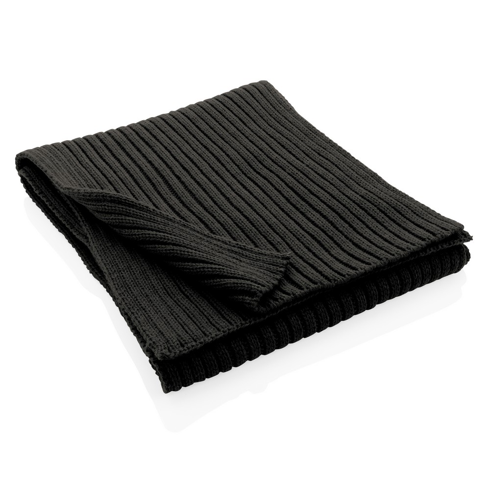 Szalik z dzianiny AWARE™ Polylana® 180 x 25 cm - Szaliki z nadrukiem logo | VEBI - zdjęcie 3