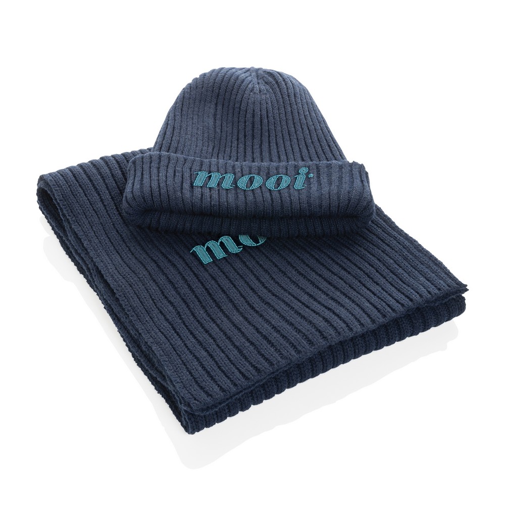 Szalik z dzianiny AWARE™ Polylana® 180 x 25 cm - Szaliki z nadrukiem logo | VEBI - zdjęcie 12