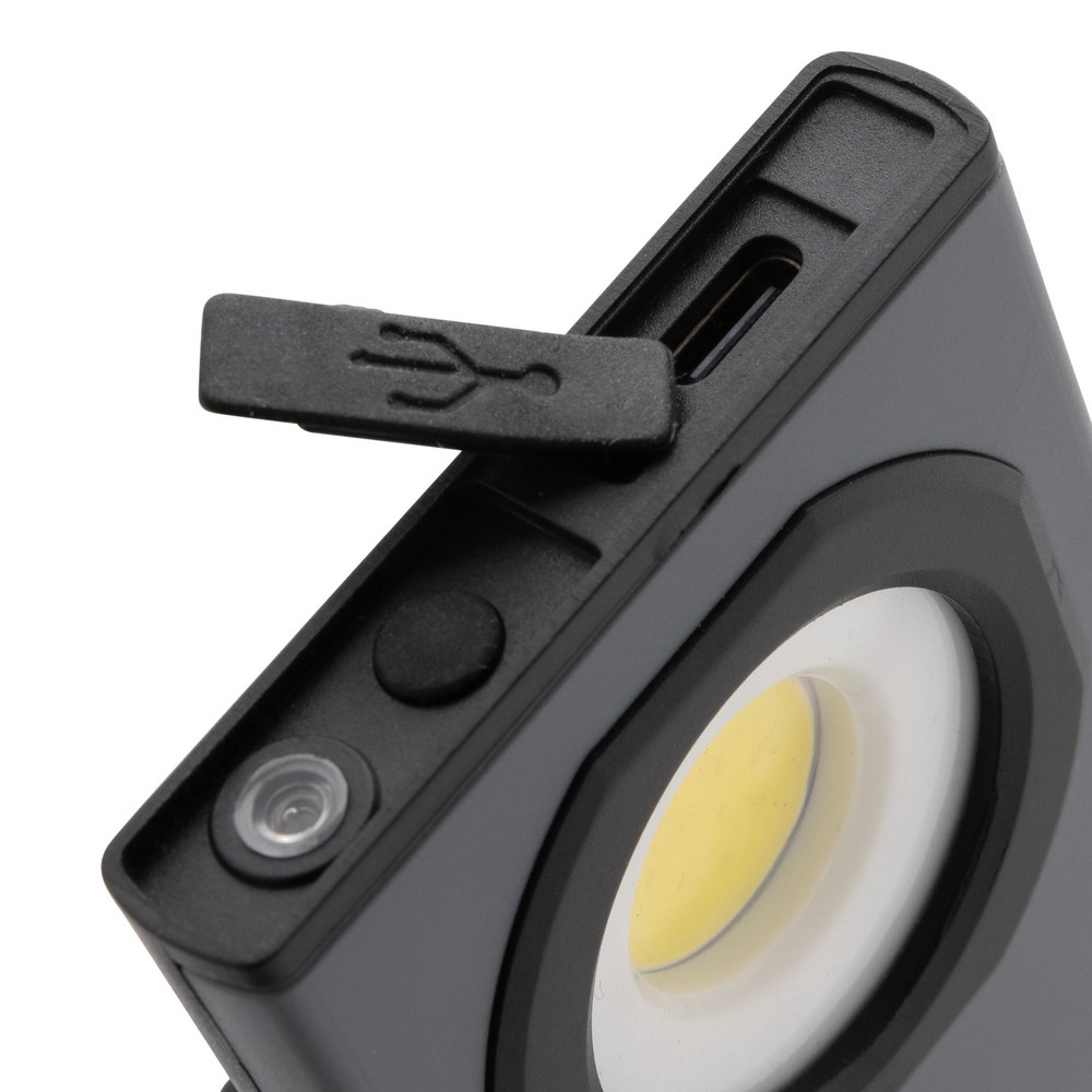Lampka warsztatowa COB Gear X - eko latarka z magnesem USB-C - Latarki i lampki z nadrukiem logo | VEBI - zdjęcie 6