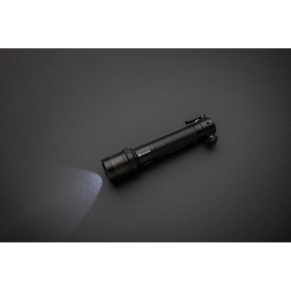 Latarka wielofunkcyjna Gear X - LED 500lm z recyklingu - Latarki i lampki z nadrukiem logo | VEBI - zdjęcie 12