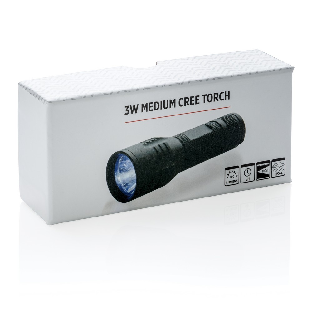 Aluminiowa latarka CREE 3W z nadrukiem logo - Latarki i lampki z nadrukiem logo | VEBI - zdjęcie 11