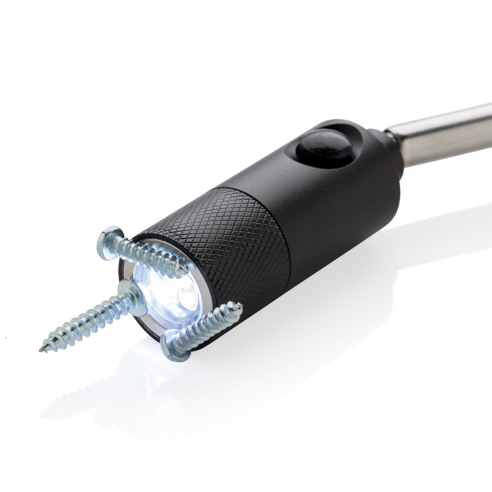 Teleskopowa latarka LED z magnesem - 17-58cm - Latarki i lampki z nadrukiem logo | VEBI - zdjęcie 6