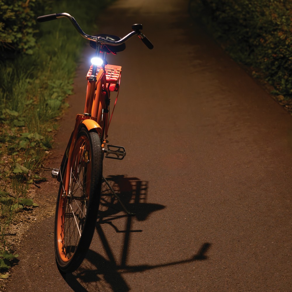 Ekologiczne lampki rowerowe Lumino - zestaw LED z ładowaniem USB - Akcesoria rowerowe z nadrukiem logo | VEBI - zdjęcie 10