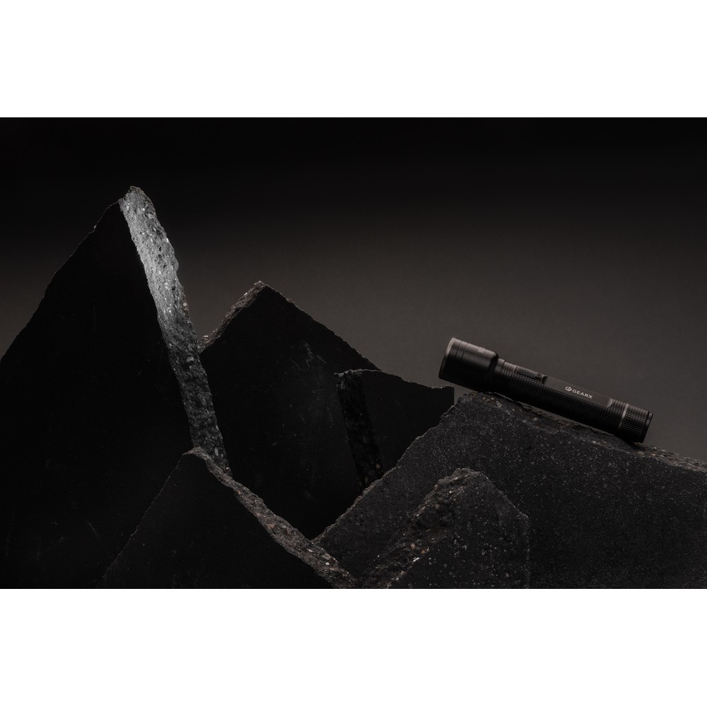 Latarka Gear X z aluminium z recyklingu - ładowana USB - Latarki i lampki z nadrukiem logo | VEBI - zdjęcie 12