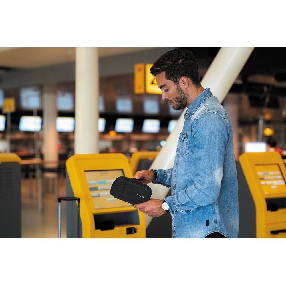 Wielofunkcyjne etui na paszport z ochroną RFID - Akcesoria podróżne z nadrukiem logo | VEBI - zdjęcie 9