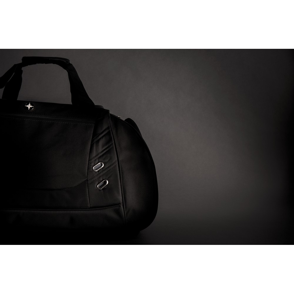 Torba sportowa Swiss Peak z przegrodą na buty - 600D/1680D - Torby i walizki podróżne z nadrukiem logo | VEBI - zdjęcie 10