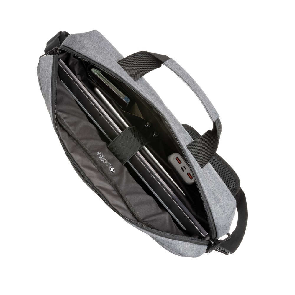 Torba na laptopa 15,6" Swiss Peak AWARE™, ochrona RFID - Torby i plecaki na laptopy z nadrukiem logo | VEBI - zdjęcie 4