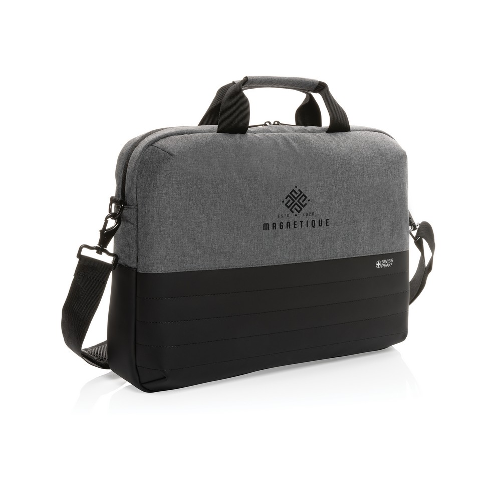 Torba na laptopa 15,6" Swiss Peak AWARE™, ochrona RFID - Torby i plecaki na laptopy z nadrukiem logo | VEBI - zdjęcie 5