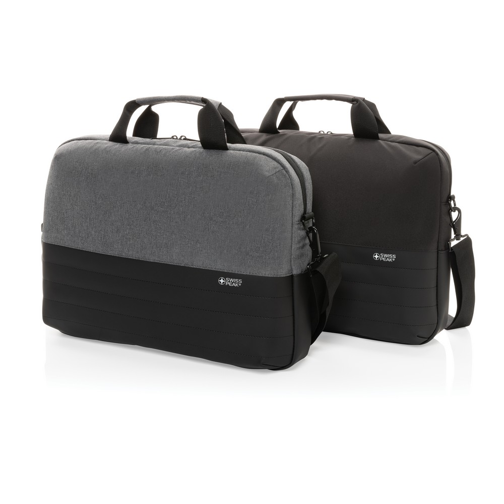 Torba na laptopa 15,6" Swiss Peak AWARE™, ochrona RFID - Torby i plecaki na laptopy z nadrukiem logo | VEBI - zdjęcie 6