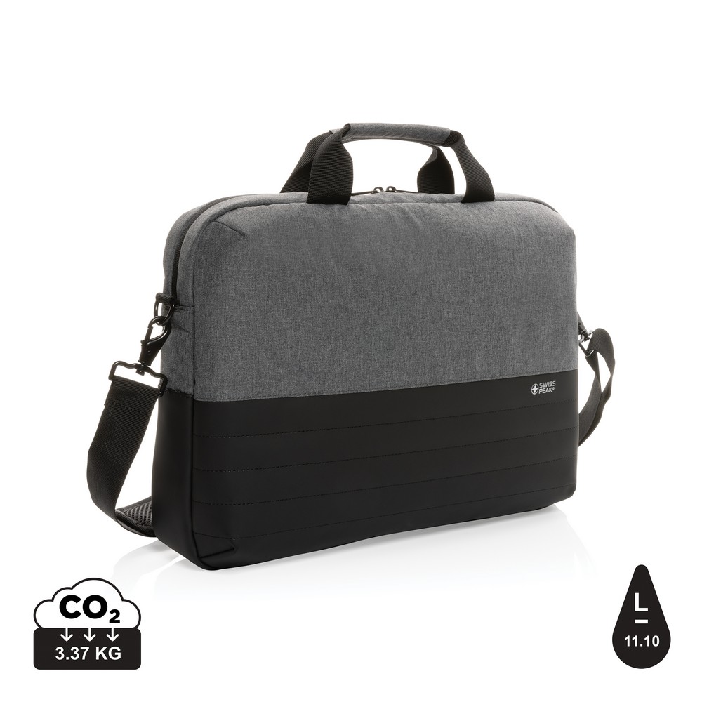 Torba na laptopa 15,6" Swiss Peak AWARE™, ochrona RFID - Torby i plecaki na laptopy z nadrukiem logo | VEBI - zdjęcie 8