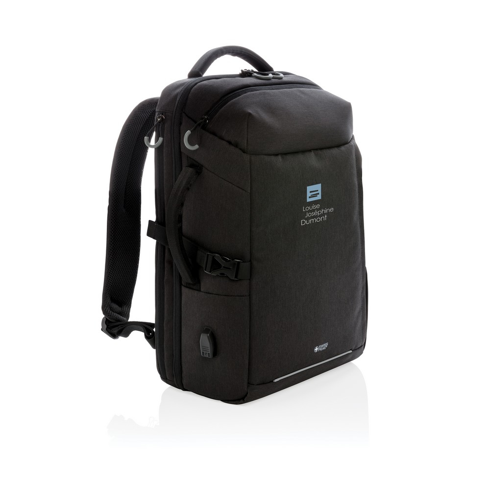 Plecak na laptopa 17" Swiss Peak z RPET - ekologiczny i funkcjonalny - Torby i walizki podróżne z nadrukiem logo | VEBI - zdjęcie 11