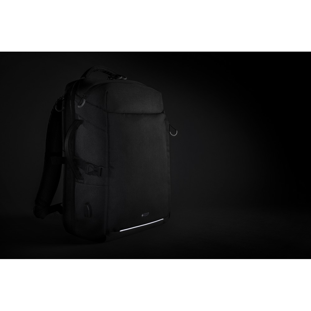 Plecak na laptopa 17" Swiss Peak z RPET - ekologiczny i funkcjonalny - Torby i walizki podróżne z nadrukiem logo | VEBI - zdjęcie 12