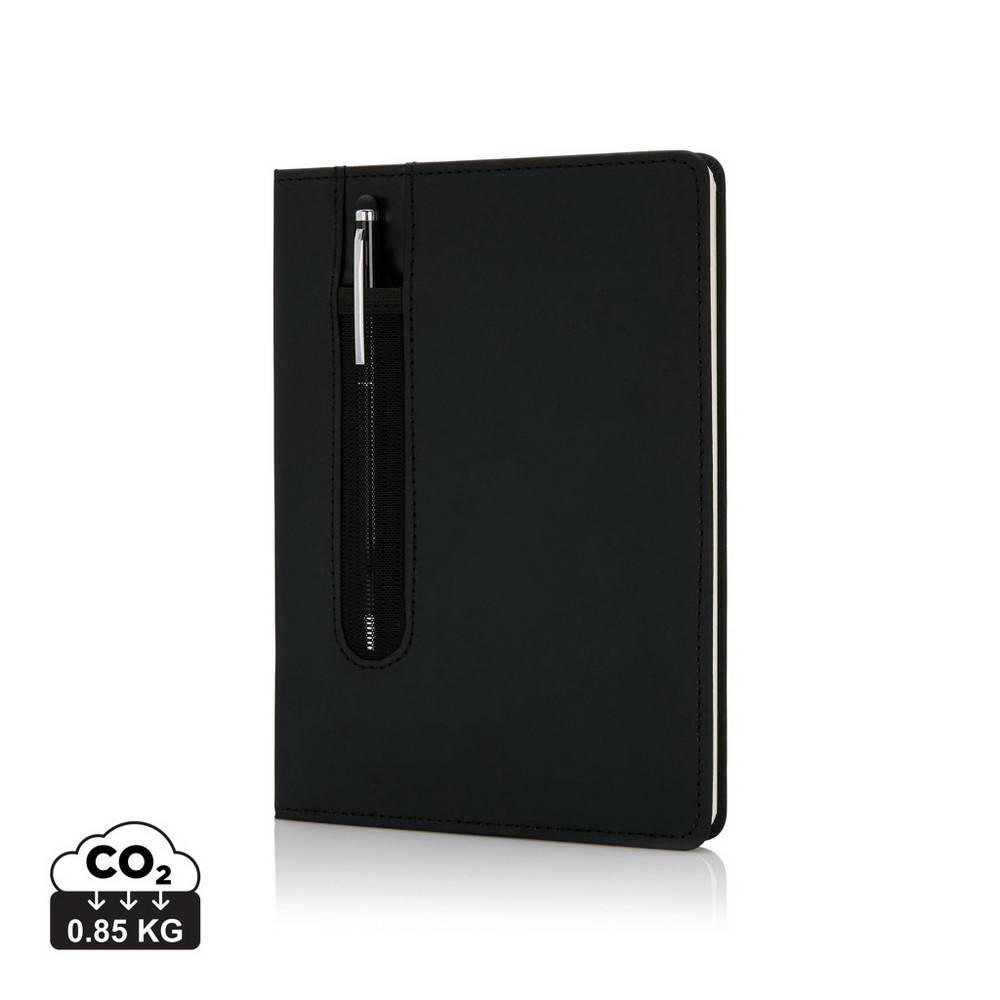 Notatnik A5 Deluxe z touch penem, z nadrukiem logo - Notatniki i notesy z nadrukiem logo | VEBI - zdjęcie 8