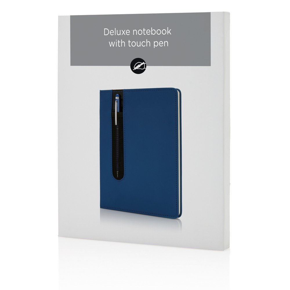 Notatnik A5 Deluxe z touch penem, z nadrukiem logo - Notatniki i notesy z nadrukiem logo | VEBI - zdjęcie 16