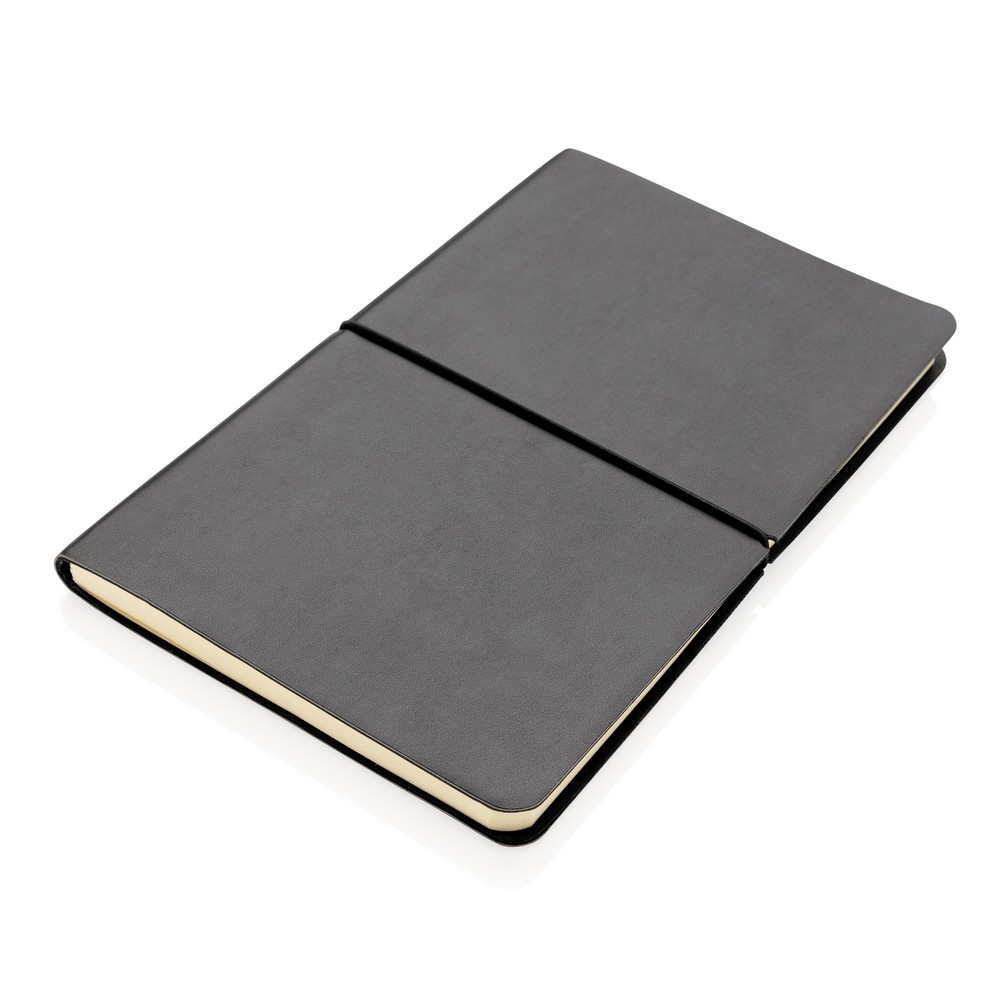 Notatnik A5 z miękką okładką PU i kremowymi kartkami - Notatniki i notesy z nadrukiem logo | VEBI - zdjęcie 3