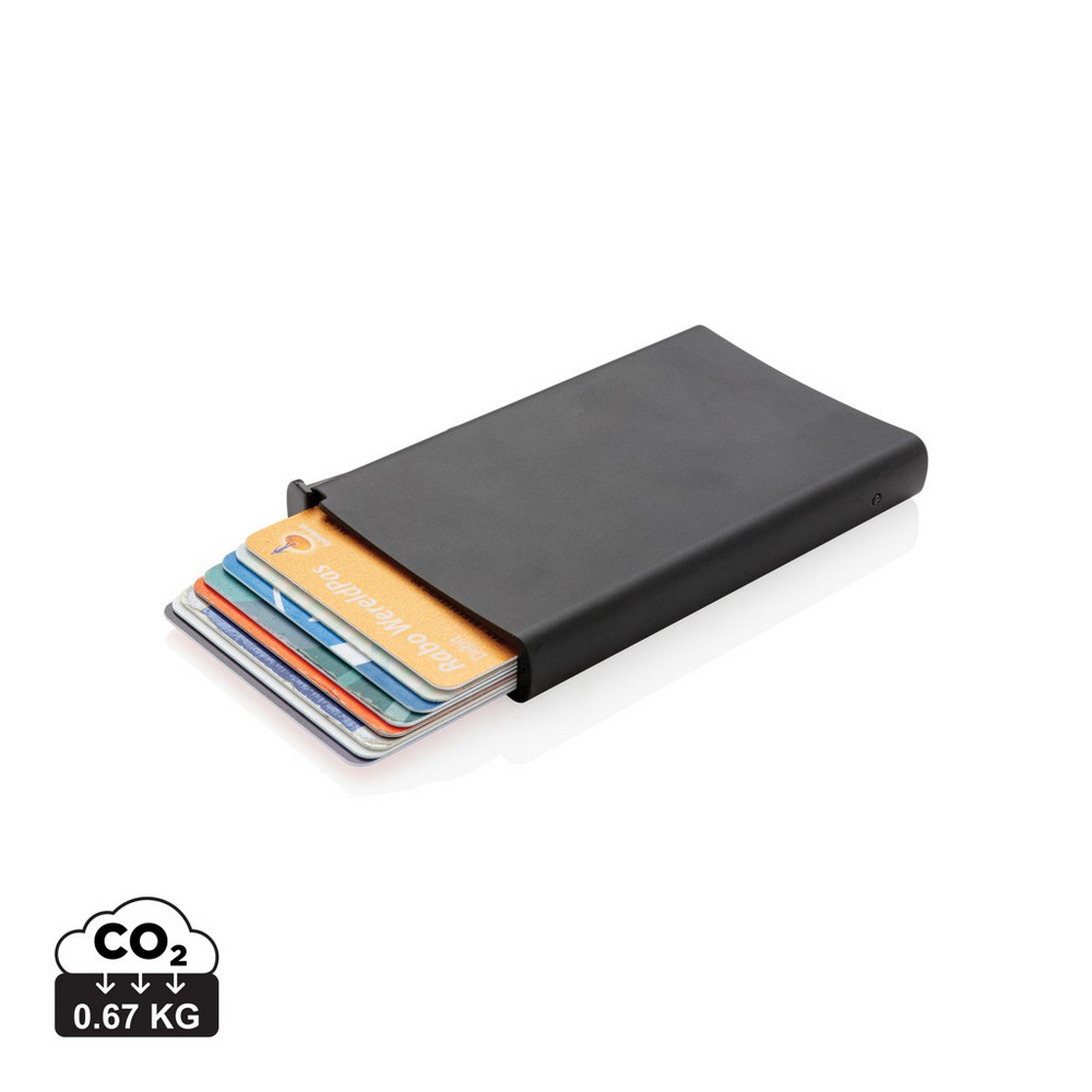Aluminiowe etui na karty z ochroną RFID - 10 kart - Etui na karty i wizytówki z nadrukiem logo | VEBI - zdjęcie 10