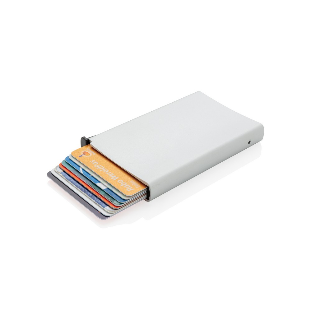 Aluminiowe etui na karty z ochroną RFID - 10 kart - Etui na karty i wizytówki z nadrukiem logo | VEBI - zdjęcie 12