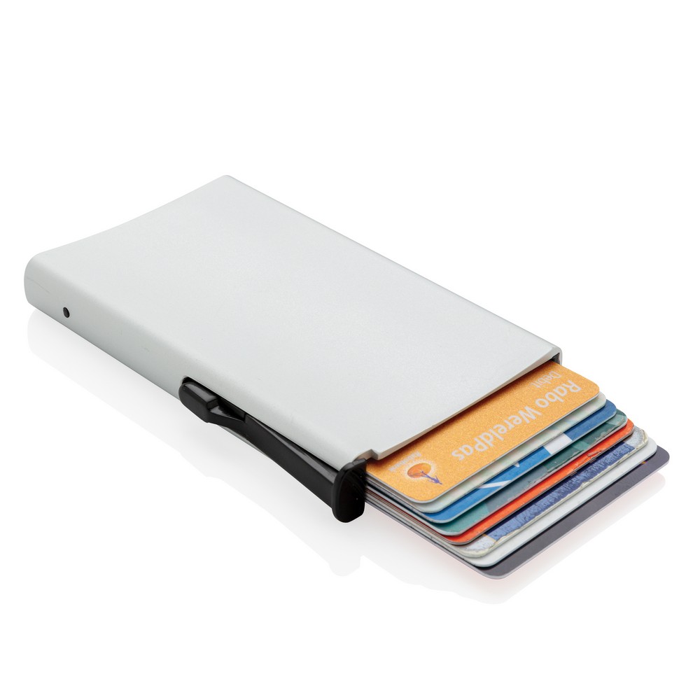 Aluminiowe etui na karty z ochroną RFID - 10 kart - Etui na karty i wizytówki z nadrukiem logo | VEBI - zdjęcie 13