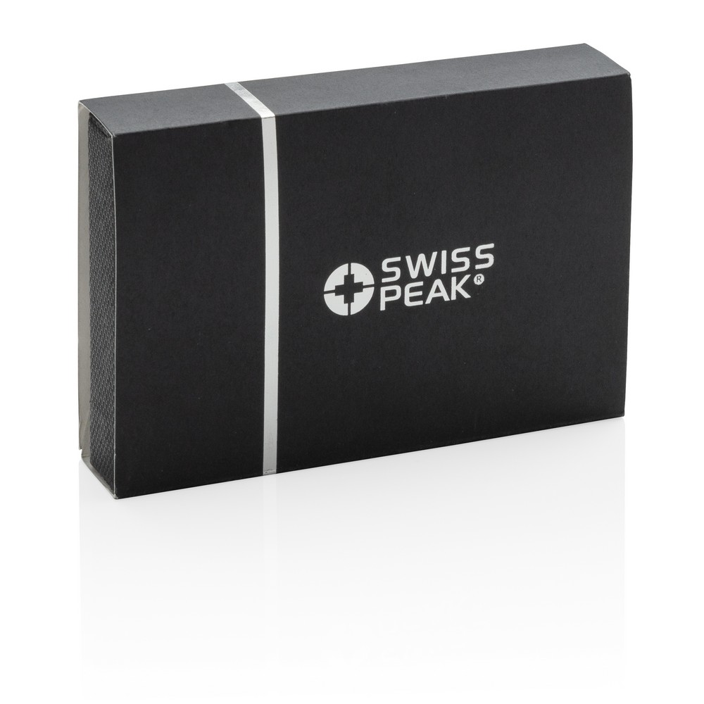 Portfel biznesowy Swiss Peak z ochroną RFID - Etui na karty i wizytówki z nadrukiem logo | VEBI - zdjęcie 7