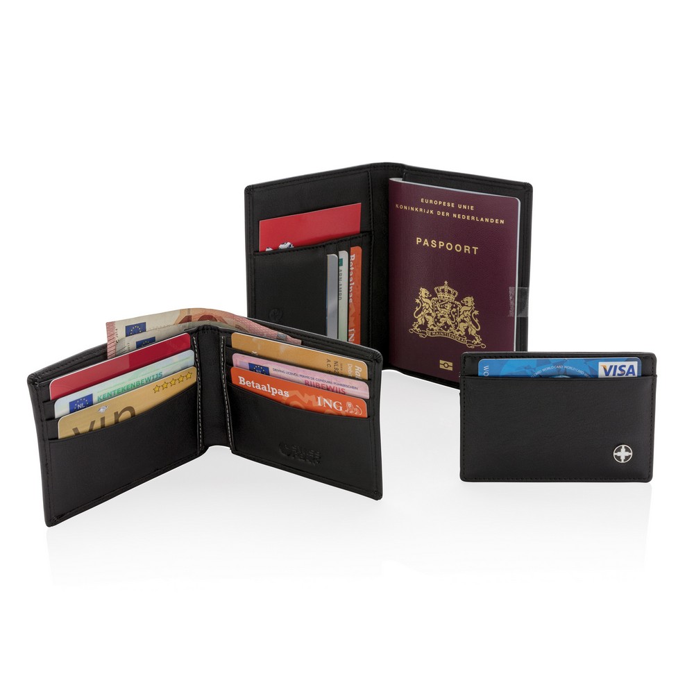 Portfel biznesowy Swiss Peak z ochroną RFID - Etui na karty i wizytówki z nadrukiem logo | VEBI - zdjęcie 10