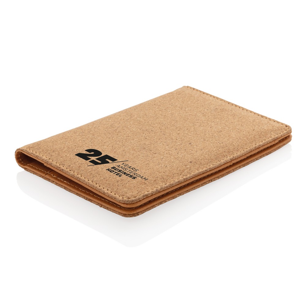 Korkowe etui RFID na karty i paszport z nadrukiem logo - Etui na karty i wizytówki z nadrukiem logo | VEBI - zdjęcie 6