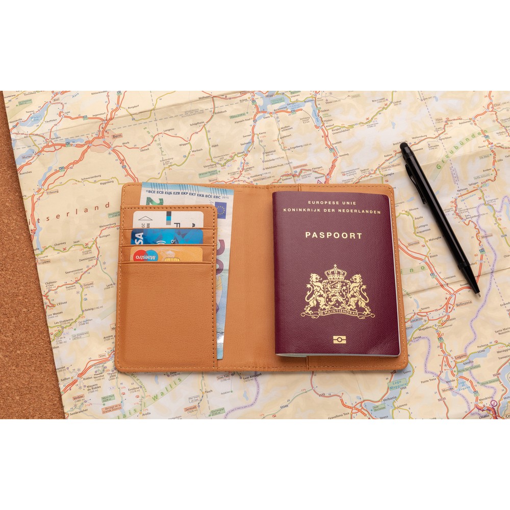 Korkowe etui RFID na karty i paszport z nadrukiem logo - Etui na karty i wizytówki z nadrukiem logo | VEBI - zdjęcie 9