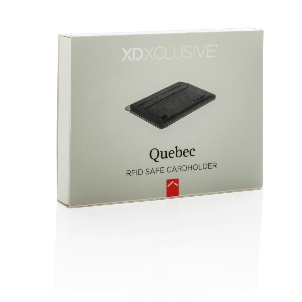 Etui na karty z ochroną RFID Quebec - bezpieczny portfel na 8 kart - Etui na karty i wizytówki z nadrukiem logo | VEBI - zdjęcie 7