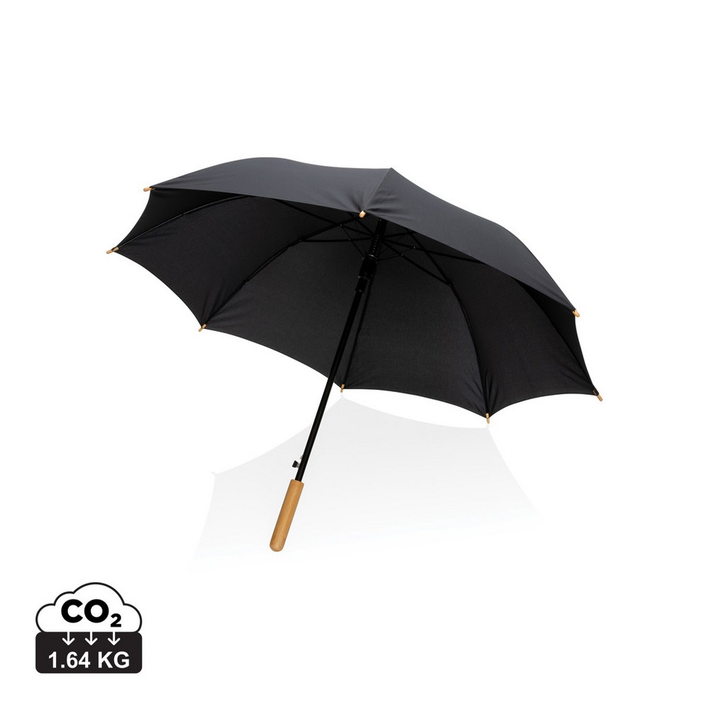 Parasol automatyczny 23" AWARE RPET z bambusowym uchwytem - Parasole automatyczne z nadrukiem logo | VEBI - zdjęcie 6
