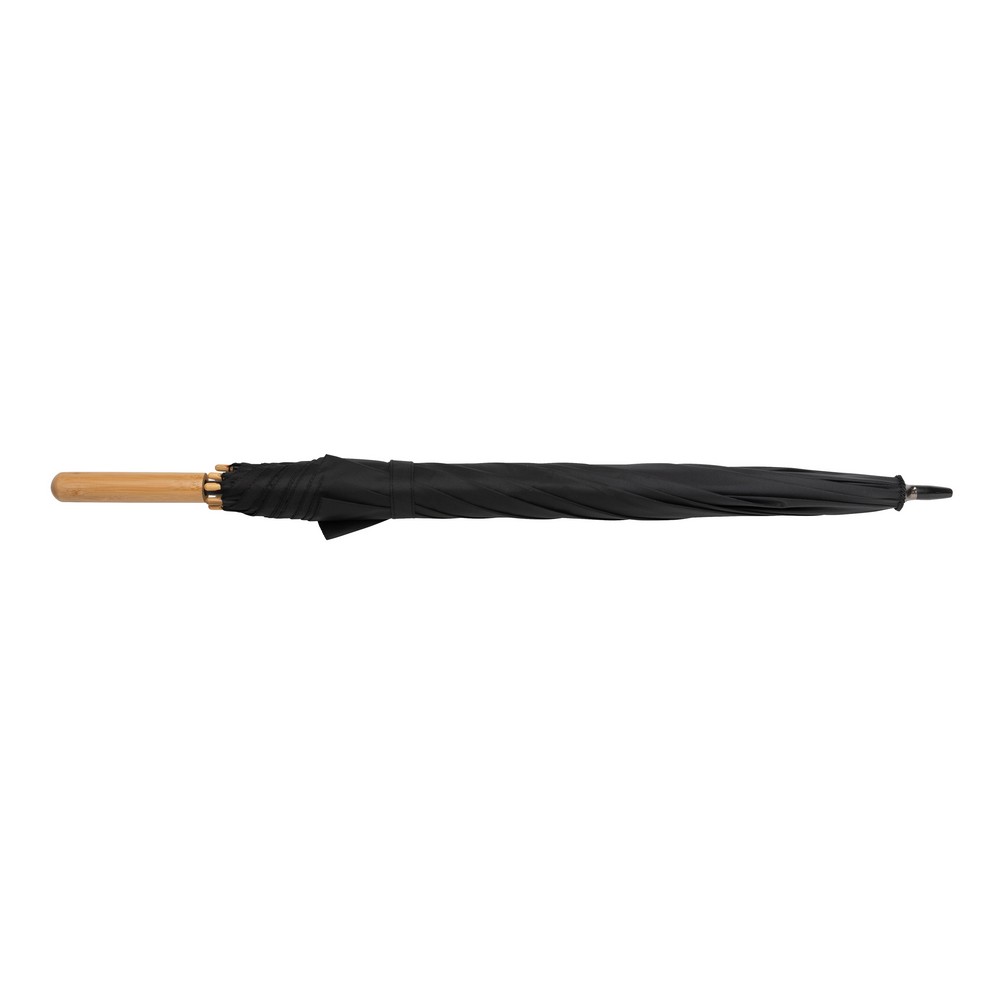 Parasol automatyczny 23" AWARE RPET z bambusowym uchwytem - Parasole automatyczne z nadrukiem logo | VEBI - zdjęcie 3