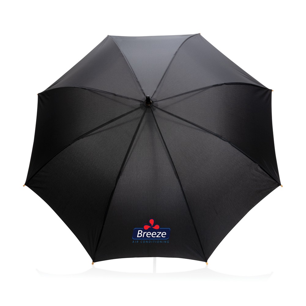 Parasol automatyczny 23" AWARE RPET z bambusowym uchwytem - Parasole automatyczne z nadrukiem logo | VEBI - zdjęcie 5