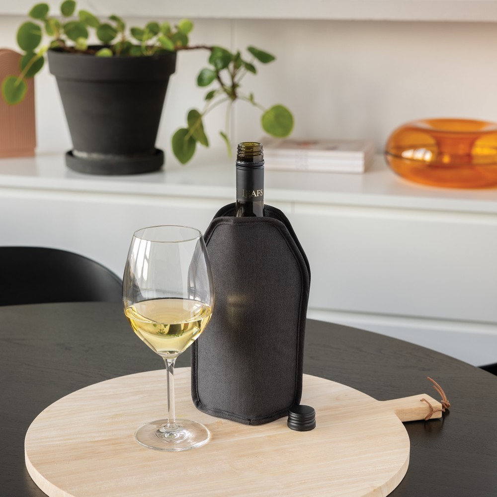 Cooler do wina Vino z recyklingu RPET z nadrukiem logo - Akcesoria barowe z nadrukiem logo | VEBI - zdjęcie 7