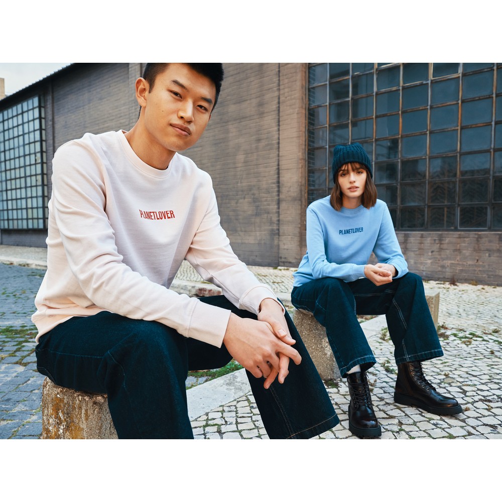 Ekologiczny sweter unisex z bawełny z recyklingu Etosha - Inne tekstylia z nadrukiem logo | VEBI - zdjęcie 479