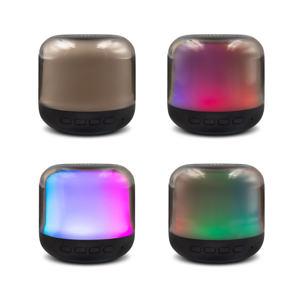Głośnik bezprzewodowy z lampką RGB Seamus - muzyka i światło - Głośniki z nadrukiem logo | VEBI - zdjęcie 6