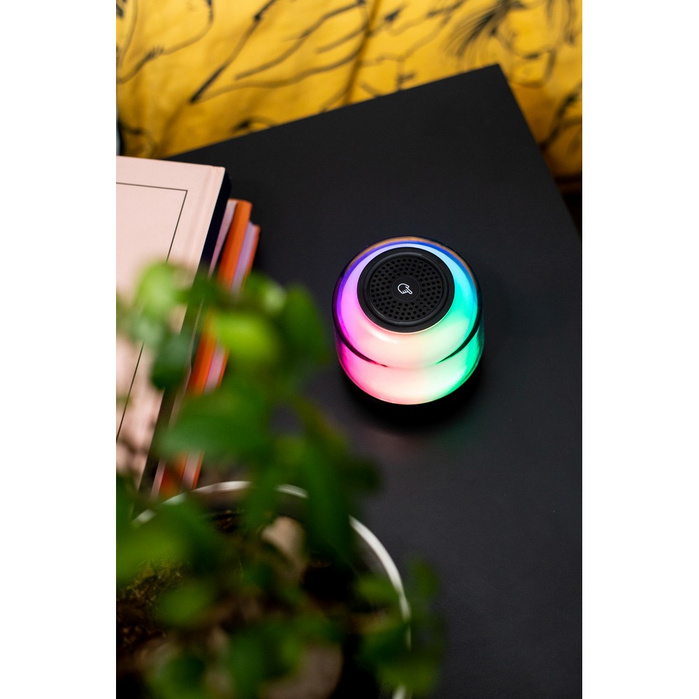 Głośnik bezprzewodowy z lampką RGB Seamus - muzyka i światło - Głośniki z nadrukiem logo | VEBI - zdjęcie 13