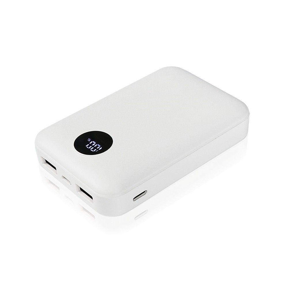 Kompaktowy Power Bank 10000 mAh z wyświetlaczem i etui - Power banki z nadrukiem logo | VEBI - zdjęcie 3