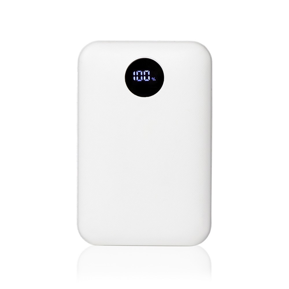 Kompaktowy Power Bank 10000 mAh z wyświetlaczem i etui - Power banki z nadrukiem logo | VEBI - zdjęcie 5