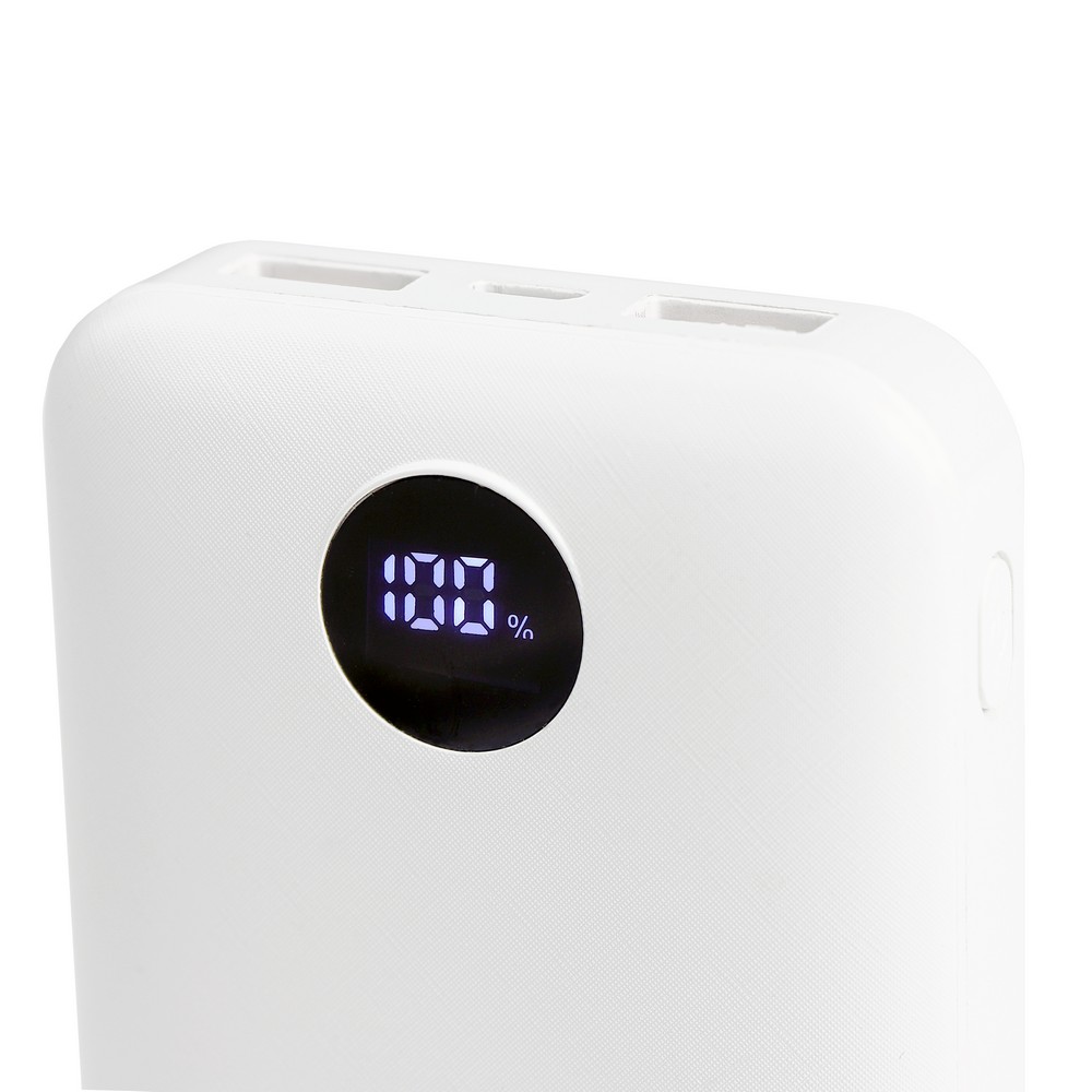 Kompaktowy Power Bank 10000 mAh z wyświetlaczem i etui - Power banki z nadrukiem logo | VEBI - zdjęcie 8