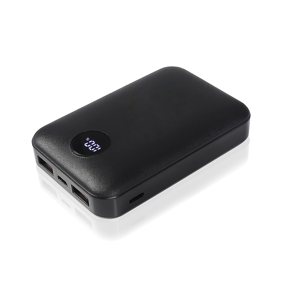 Kompaktowy Power Bank 10000 mAh z wyświetlaczem i etui - Power banki z nadrukiem logo | VEBI - zdjęcie 14