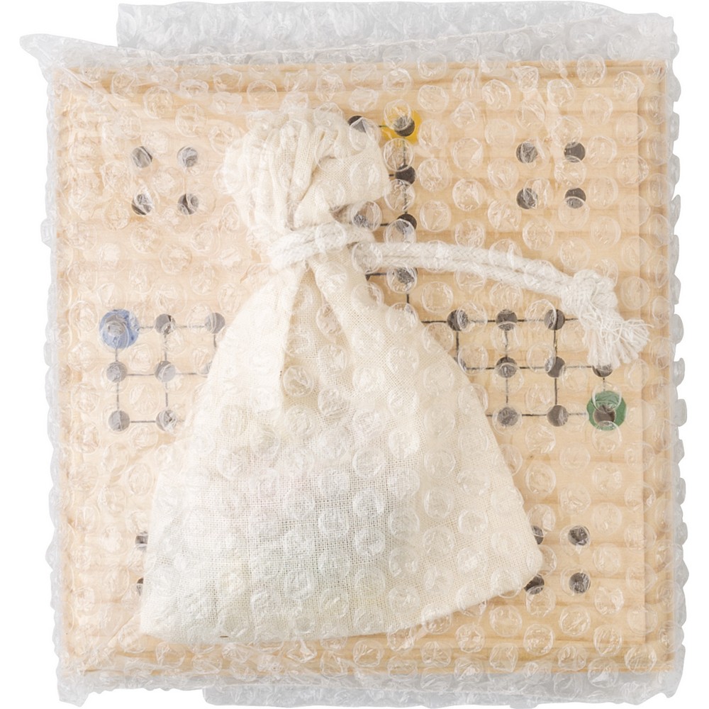 Drewniana gra Chińczyk z woreczkiem - gadżet firmowy - zdjęcie 4