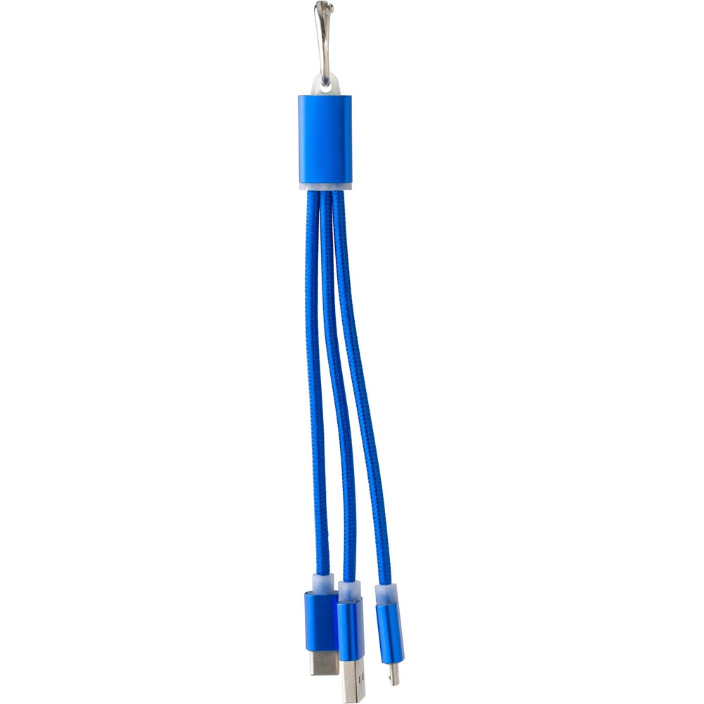 Brelok 3w1 z kablem do ładowania USB/USB-C/Micro USB - Kable z nadrukiem logo | VEBI - zdjęcie 10