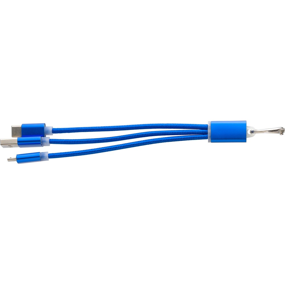 Brelok 3w1 z kablem do ładowania USB/USB-C/Micro USB - Kable z nadrukiem logo | VEBI - zdjęcie 11