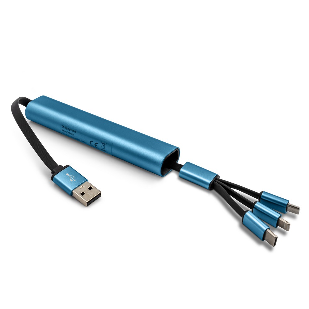 Uniwersalny kabel ładujący 4w1 Evelyn z możliwością znakowania - Kable z nadrukiem logo | VEBI - zdjęcie 29
