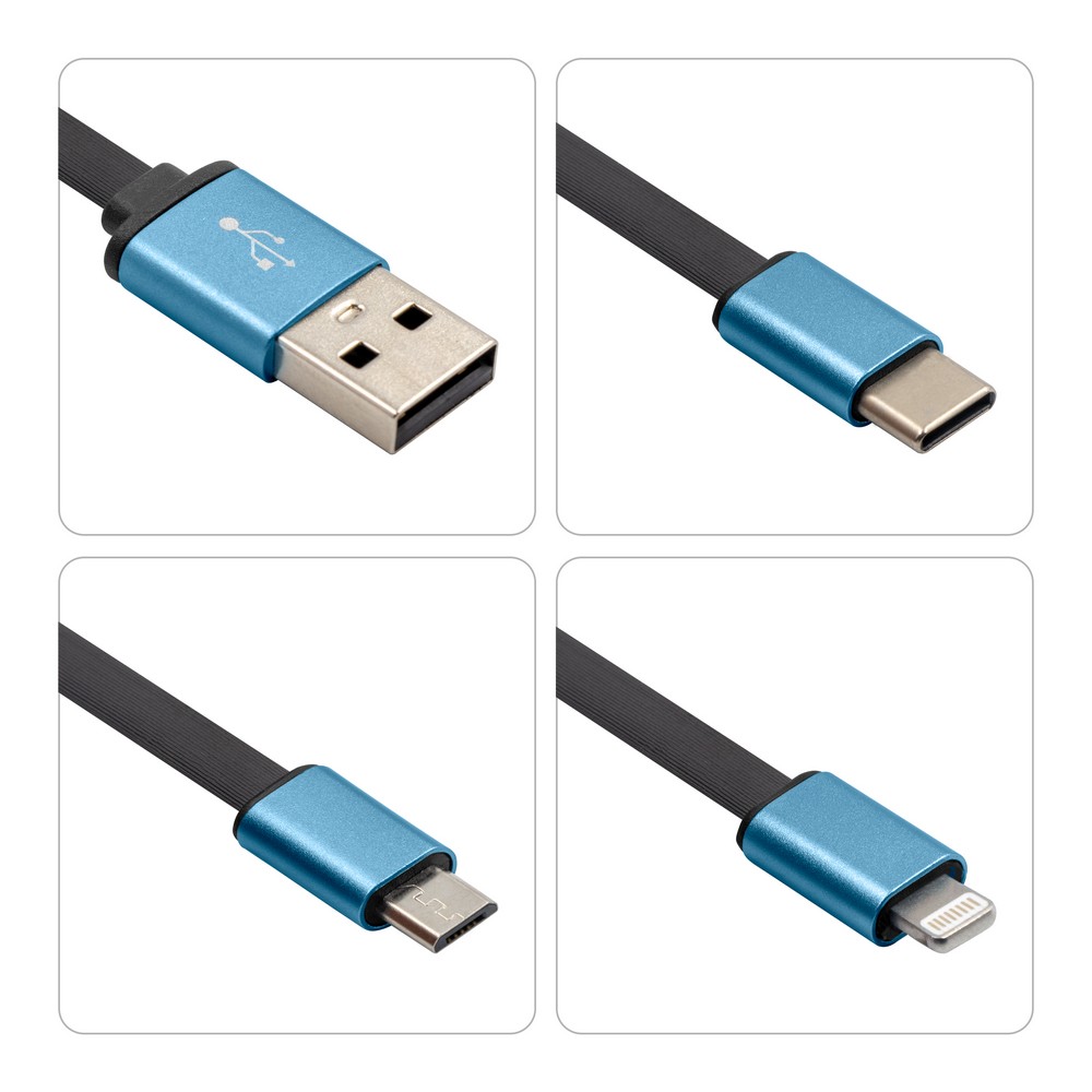 Uniwersalny kabel ładujący 4w1 Evelyn z możliwością znakowania - Kable z nadrukiem logo | VEBI - zdjęcie 32